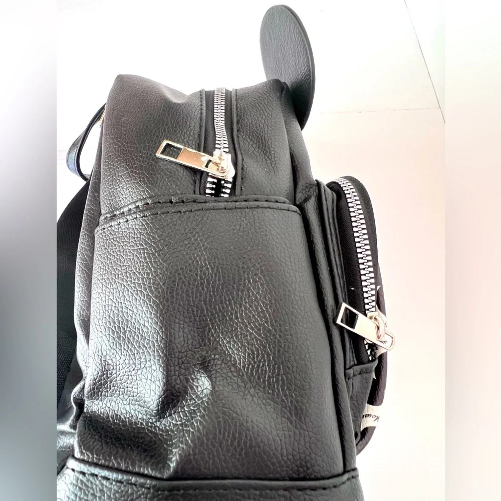 Adorable Black and White Mickey Mouse Backpack with Iconic Ears.  New with Tags.
